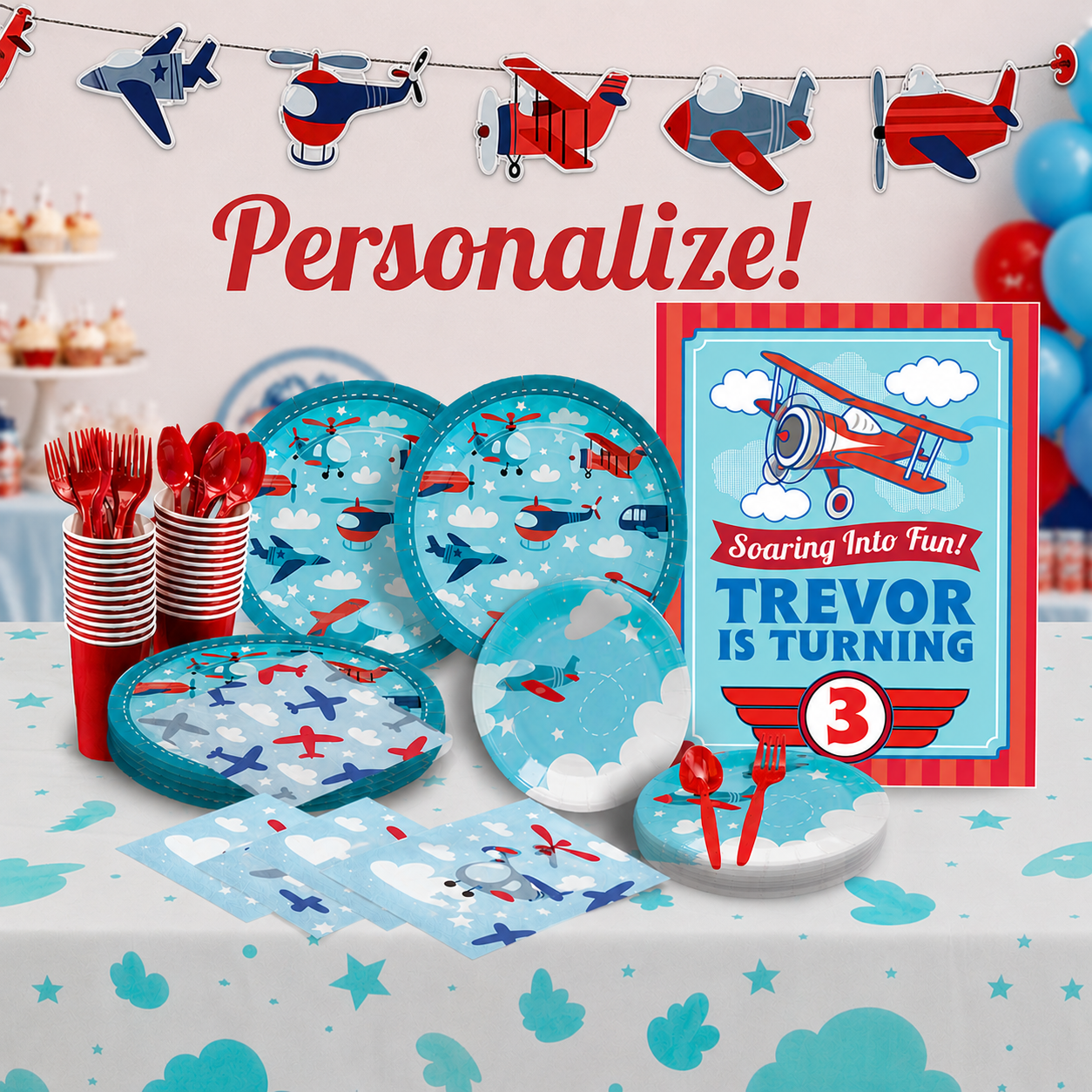 Airplane Party Deluxe Pack for 8
